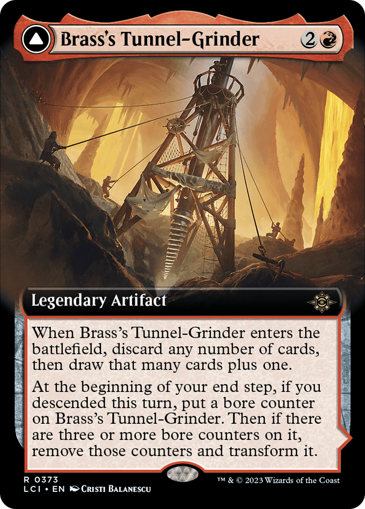 Brass's Tunnel-Grinder // Tecutlan, The Searing Rift (Extended Art) [The Lost Caverns of Ixalan] | Exor Games Bridgewater