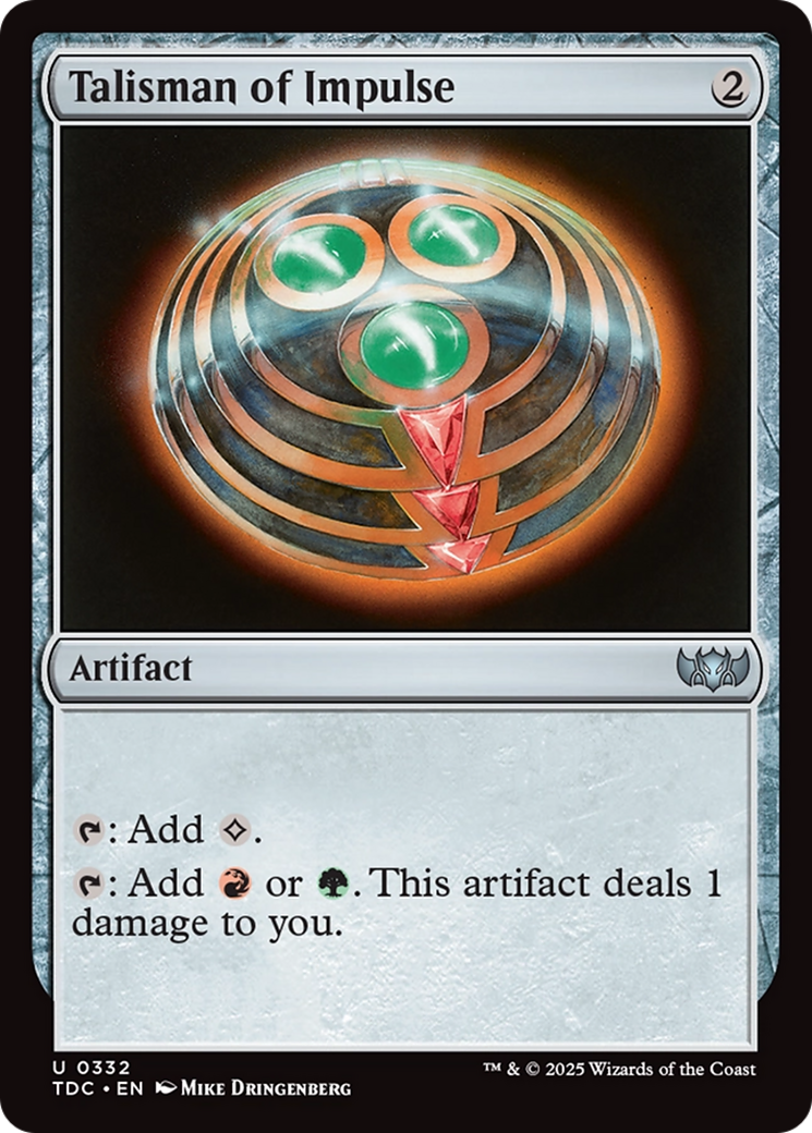 Talisman of Impulse [Tarkir: Dragonstorm Commander] | Exor Games Bridgewater