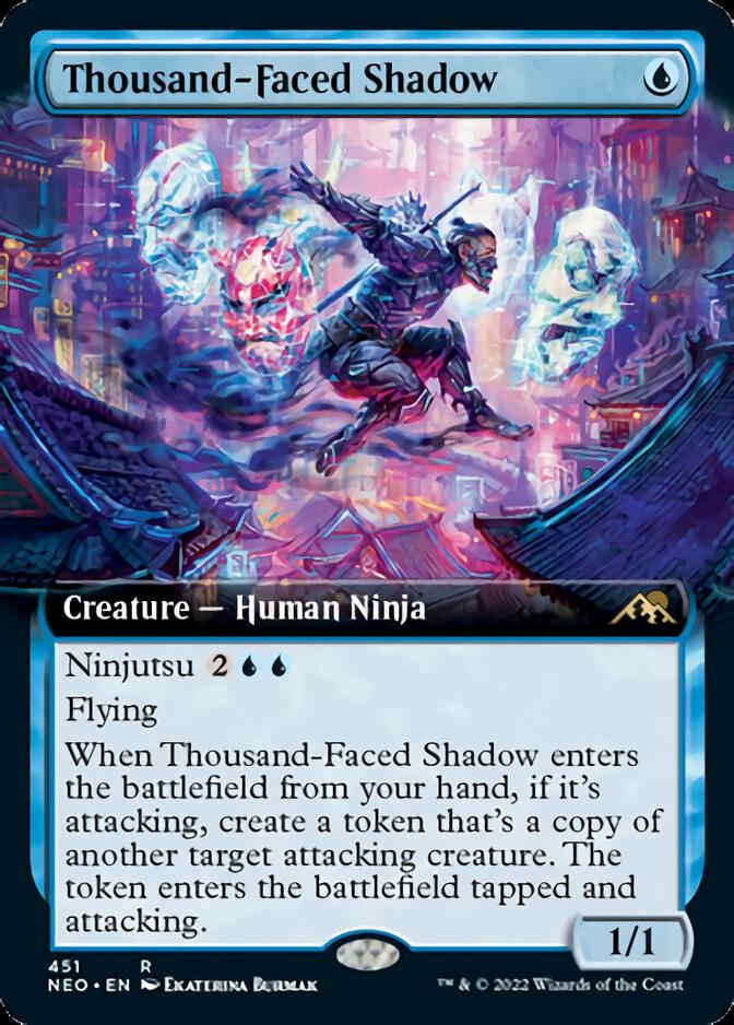 Thousand-Faced Shadow (Extended Art) [Kamigawa: Neon Dynasty] | Exor Games Bridgewater