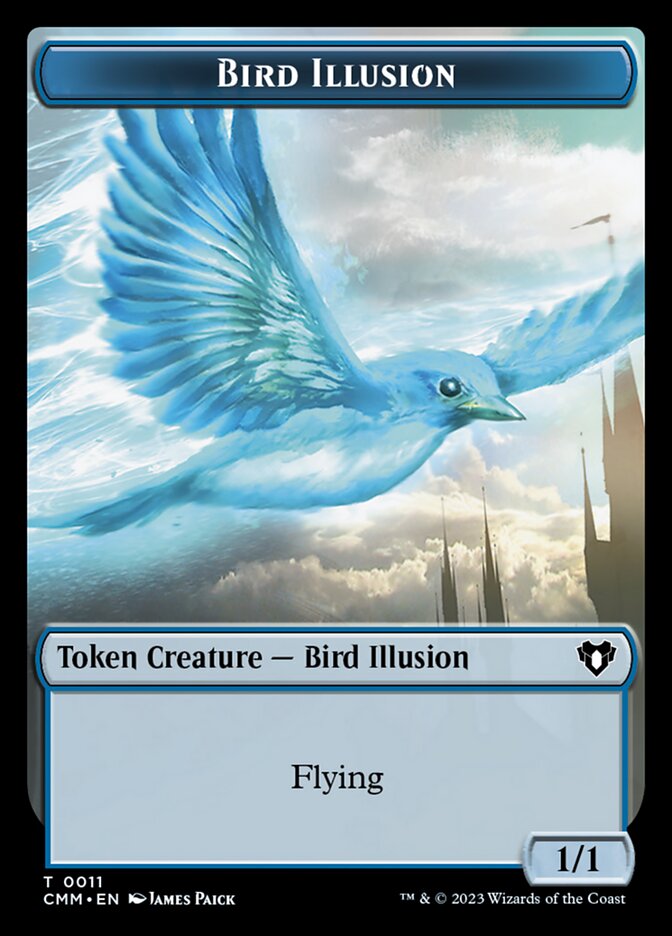 Thopter // Bird Illusion Double-Sided Token [Commander Masters Tokens] | Exor Games Bridgewater