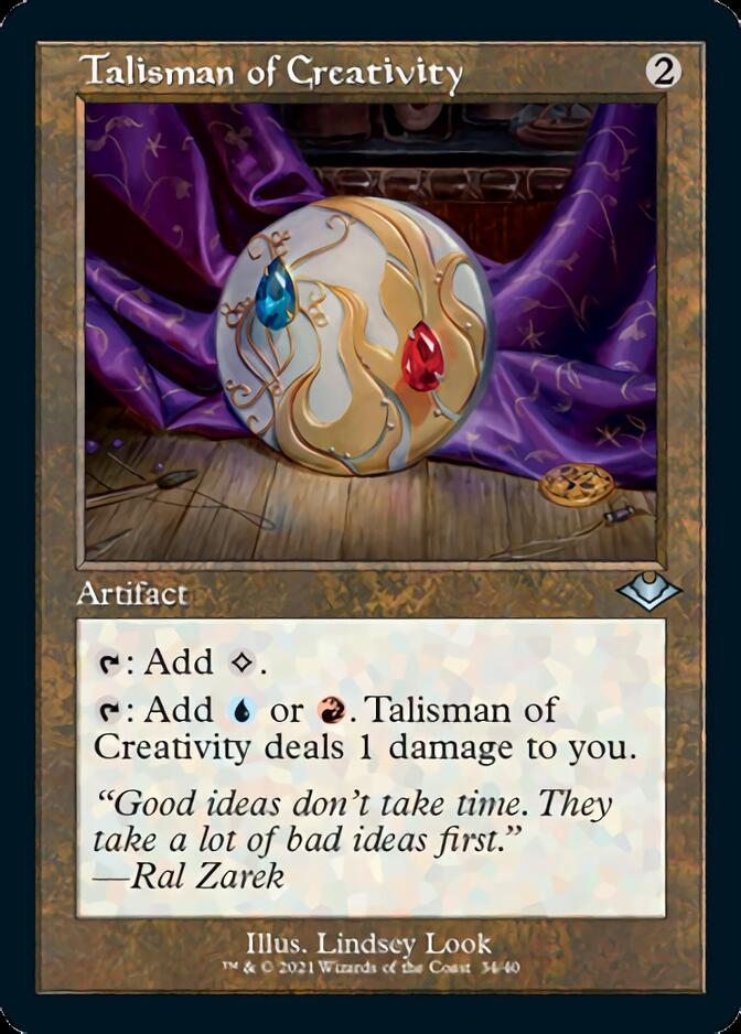 Talisman of Creativity (Retro Foil Etched) [Modern Horizons] | Exor Games Bridgewater