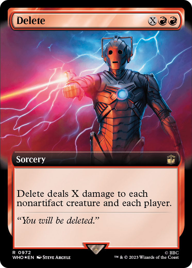 Delete (Extended Art) (Surge Foil) [Doctor Who] | Exor Games Bridgewater