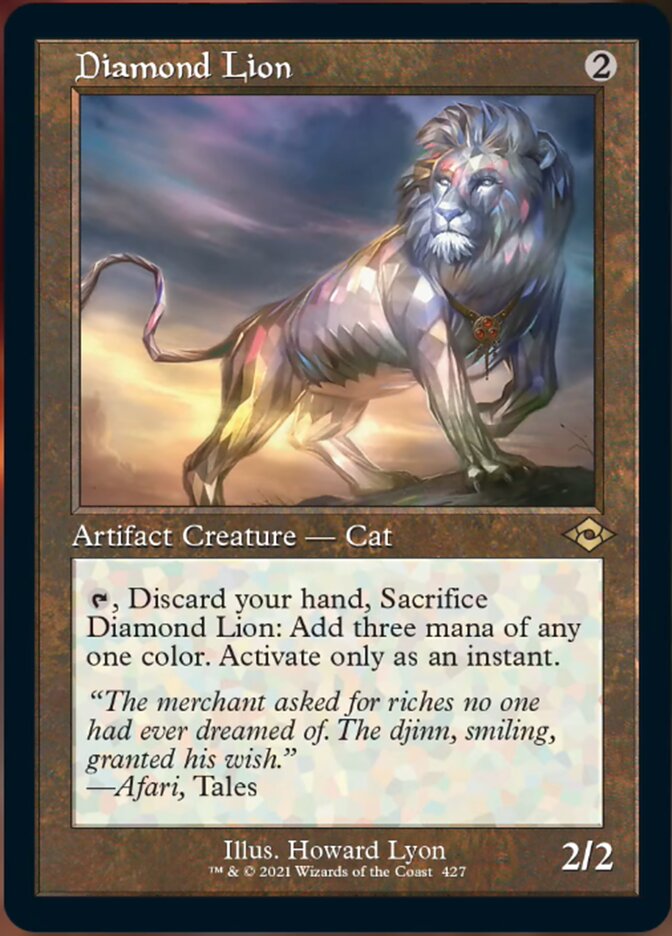 Diamond Lion (Retro Foil Etched) [Modern Horizons 2] | Exor Games Bridgewater
