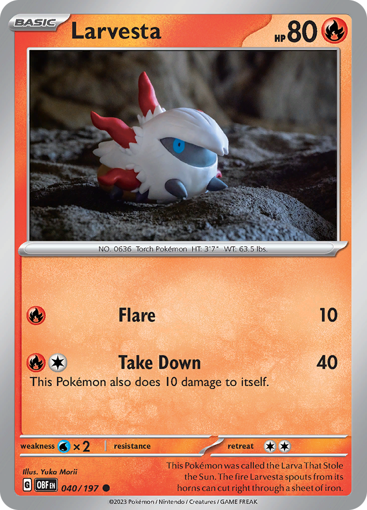 Larvesta (040/197) [Scarlet & Violet: Obsidian Flames] | Exor Games Bridgewater