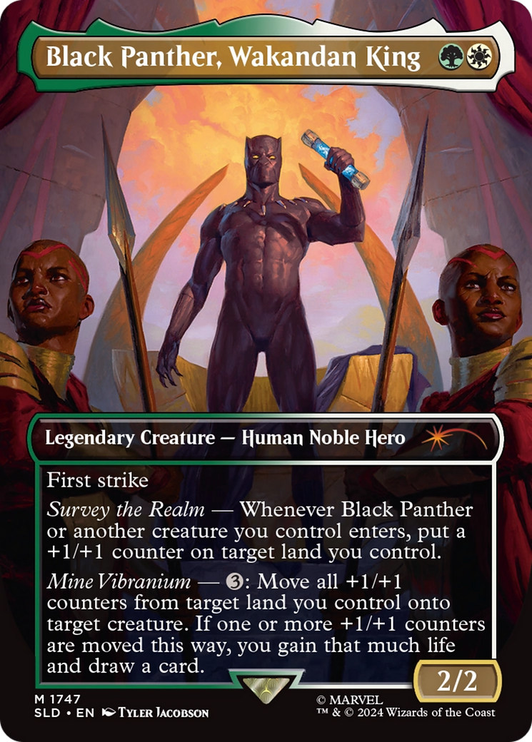 Black Panther, Wakandan King (Rainbow Foil) [Secret Lair Drop Series] | Exor Games Bridgewater