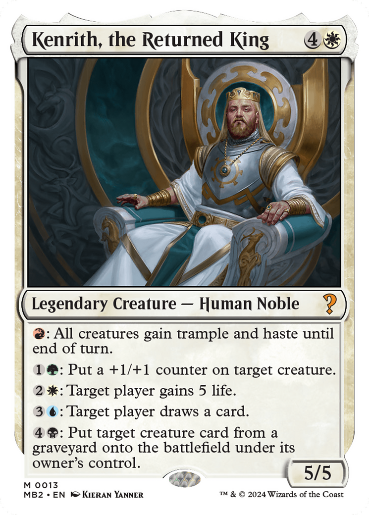Kenrith, the Returned King (White Border) [Mystery Booster 2] | Exor Games Bridgewater