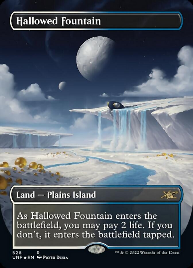 Hallowed Fountain (Borderless) (Galaxy Foil) [Unfinity] | Exor Games Bridgewater