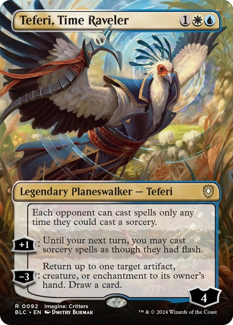 Teferi, Time Raveler (Borderless) [Bloomburrow Commander] | Exor Games Bridgewater