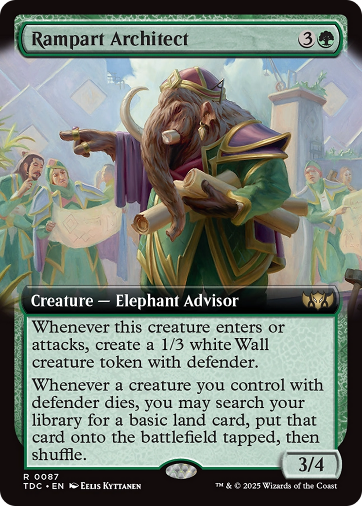 Rampart Architect (Extended Art) [Tarkir: Dragonstorm Commander] | Exor Games Bridgewater