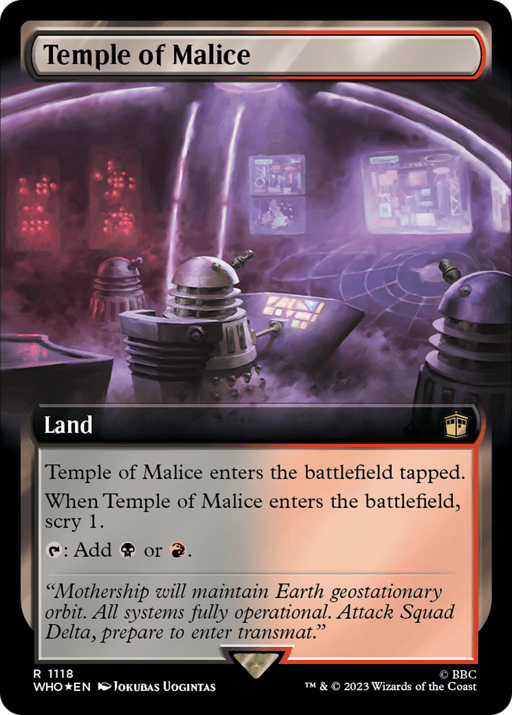 Temple of Malice (Extended Art) (Surge Foil) [Doctor Who] | Exor Games Bridgewater