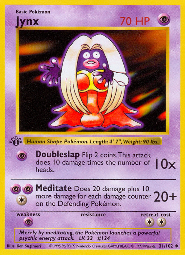Jynx (31/102) (Shadowless) [Base Set 1st Edition] | Exor Games Bridgewater