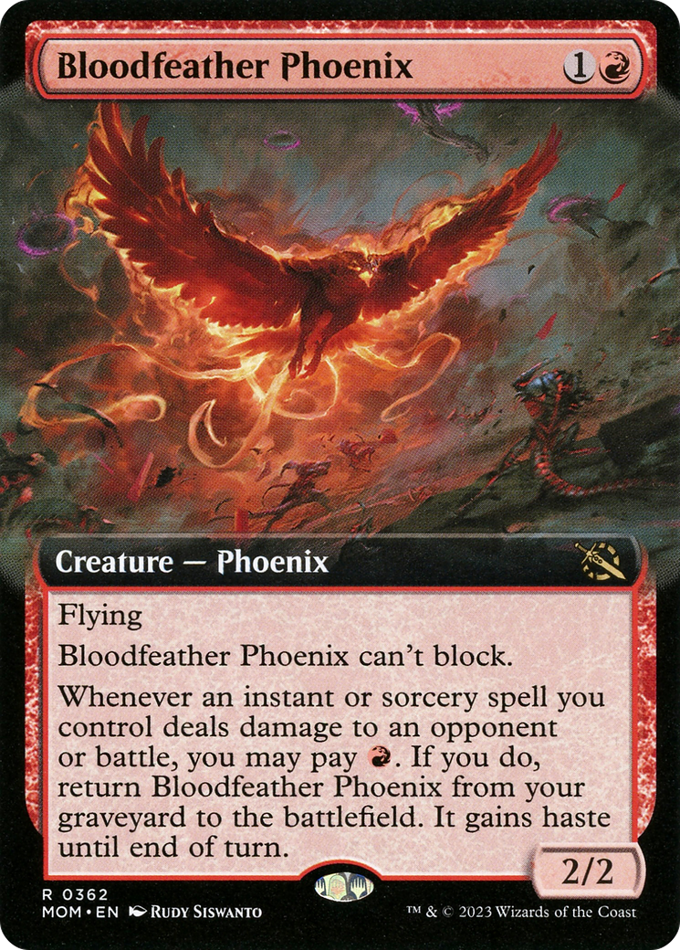 Bloodfeather Phoenix (Extended Art) [March of the Machine] | Exor Games Bridgewater