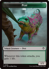 Fractal (0005) // Pest (0009) Double-Sided Token [Secrets of Strixhaven Tokens] | Exor Games Bridgewater