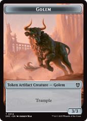 Golem (0014) // Thopter (0010) Double-Sided Token [Aetherdrift Tokens] | Exor Games Bridgewater