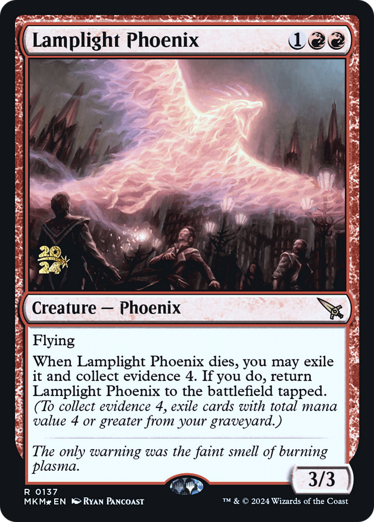 Lamplight Phoenix [Murders at Karlov Manor Prerelease Promos] | Exor Games Bridgewater