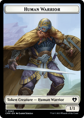 Human Warrior // Zombie Army Double-Sided Token [Commander Masters Tokens] | Exor Games Bridgewater