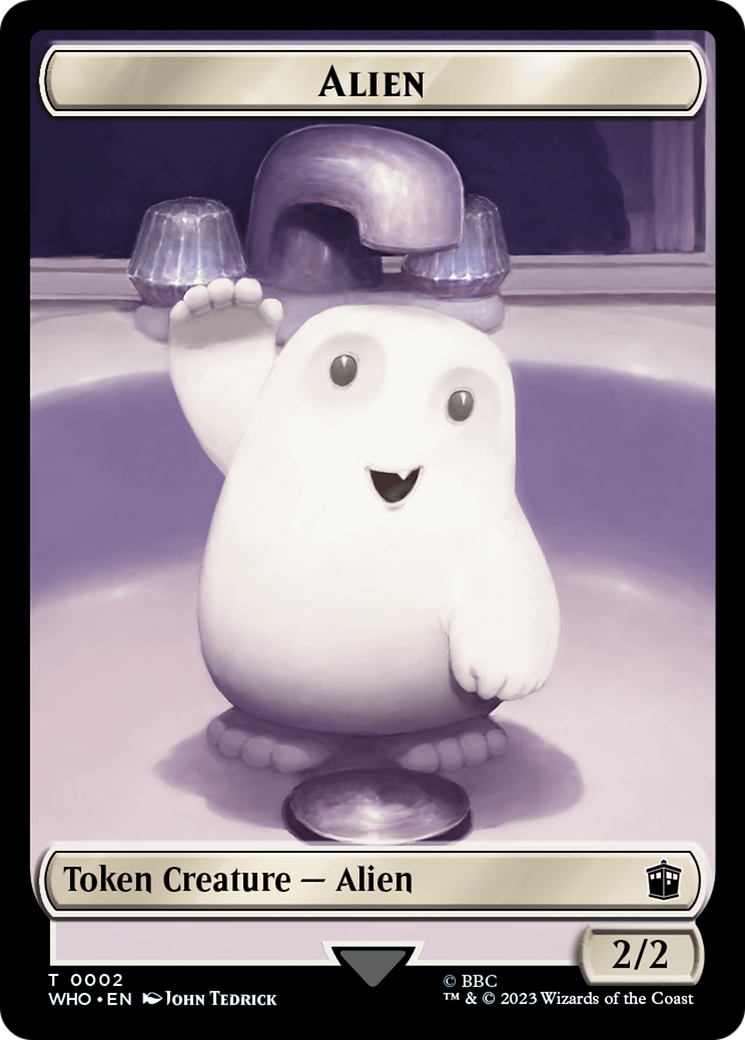 Alien // Food (0025) Double-Sided Token [Doctor Who Tokens] | Exor Games Bridgewater