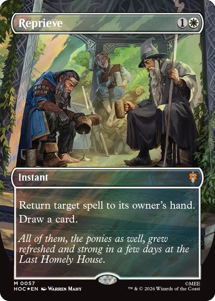 Reprieve (Borderless) (Surge Foil) [The Hobbit: Eternal-Legal] | Exor Games Bridgewater
