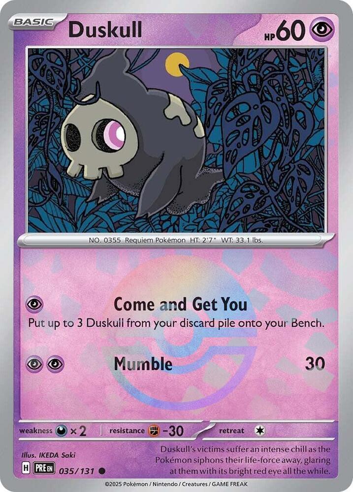 Duskull (035/131) (Poke Ball Pattern) [Scarlet & Violet: Prismatic Evolutions] | Exor Games Bridgewater