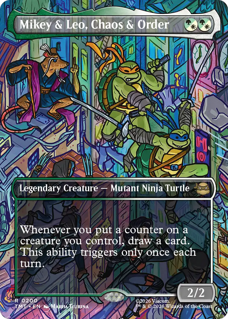 Mikey & Leo, Chaos & Order (Borderless) [Teenage Mutant Ninja Turtles] | Exor Games Bridgewater