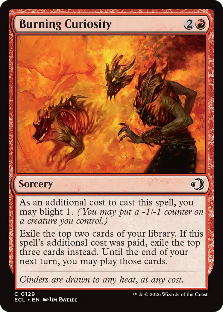 Burning Curiosity [Lorwyn Eclipsed] | Exor Games Bridgewater