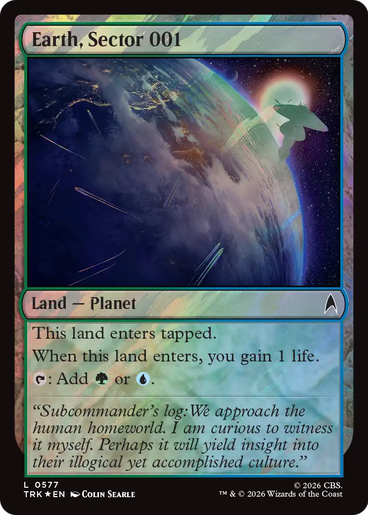 Earth, Sector 001 (Surge Foil) [Star Trek] | Exor Games Bridgewater
