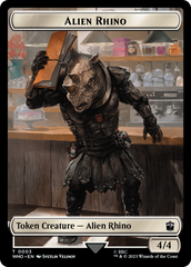 Alien Rhino // Mutant Double-Sided Token [Doctor Who Tokens] | Exor Games Bridgewater