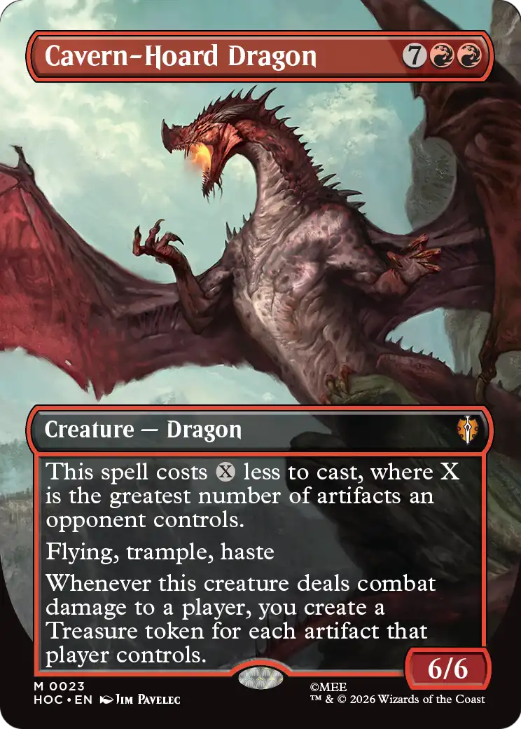 Cavern-Hoard Dragon (Borderless) [The Hobbit: Eternal-Legal] | Exor Games Bridgewater