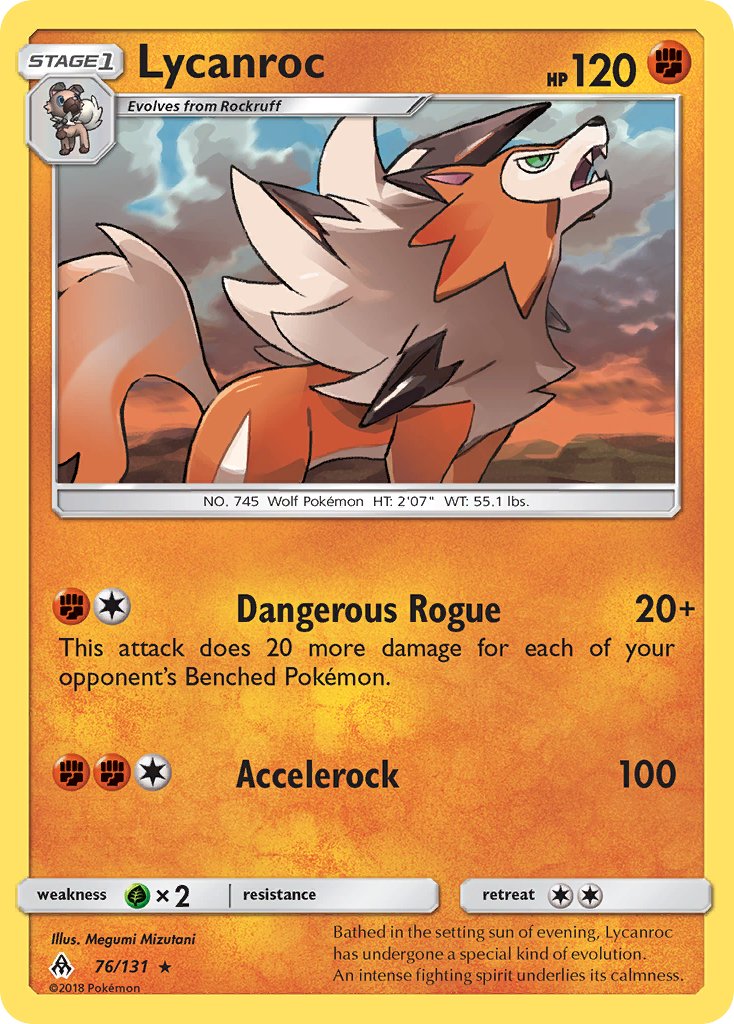 Lycanroc (76/131) (Theme Deck Exclusive) [Sun & Moon: Forbidden Light] | Exor Games Bridgewater
