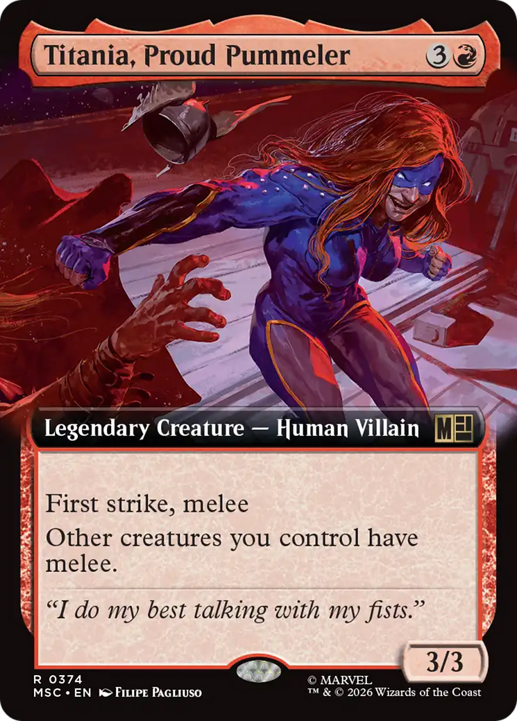 Titania, Proud Pummeler (Extended Art) [Marvel Super Heroes Commander] | Exor Games Bridgewater