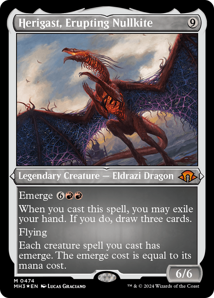 Herigast, Erupting Nullkite (Foil Etched) [Modern Horizons 3] | Exor Games Bridgewater