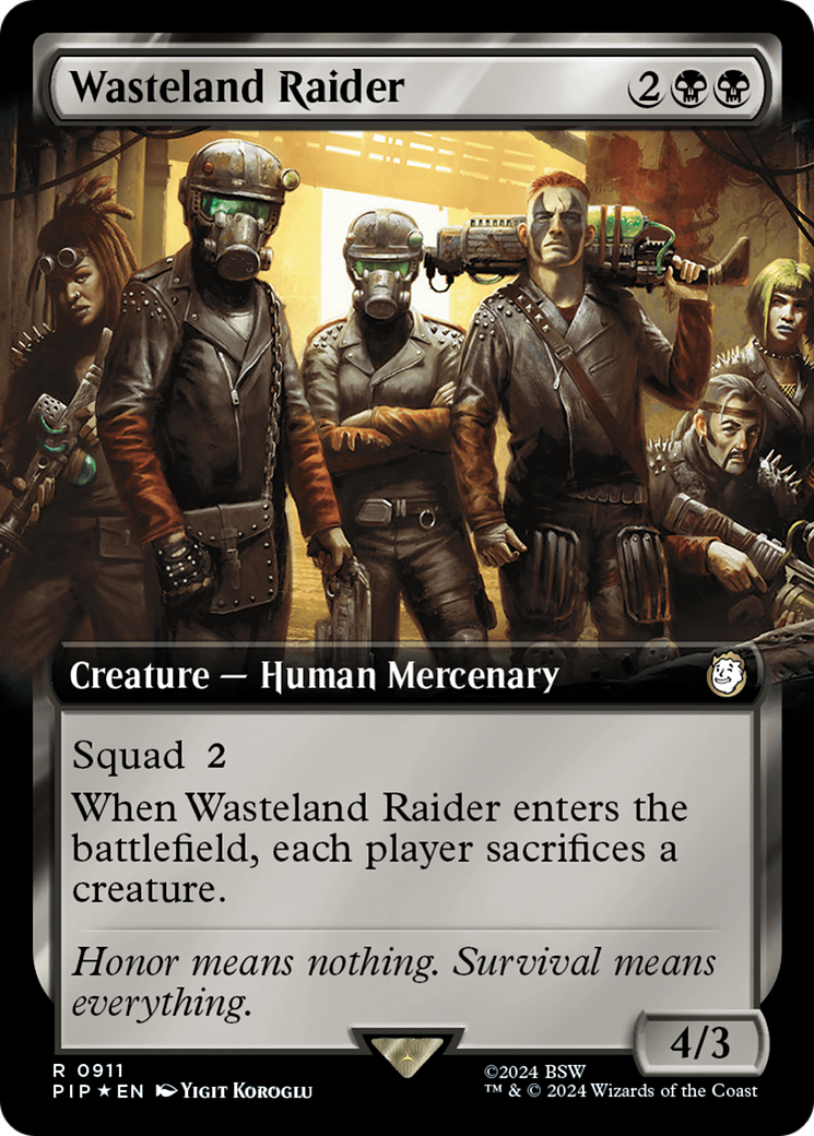 Wasteland Raider (Extended Art) (Surge Foil) [Fallout] | Exor Games Bridgewater