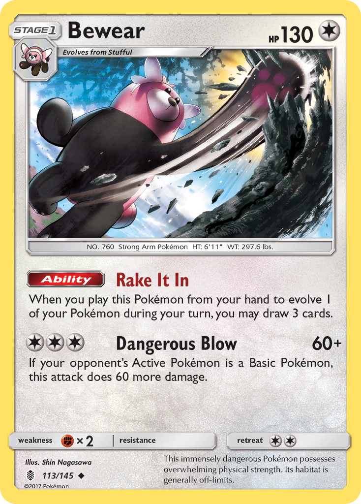 Bewear (113/145) [Sun & Moon: Guardians Rising] | Exor Games Bridgewater