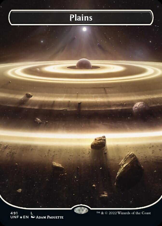 Plains (491) (Orbital Space-ic Land) (Galaxy Foil) [Unfinity] | Exor Games Bridgewater