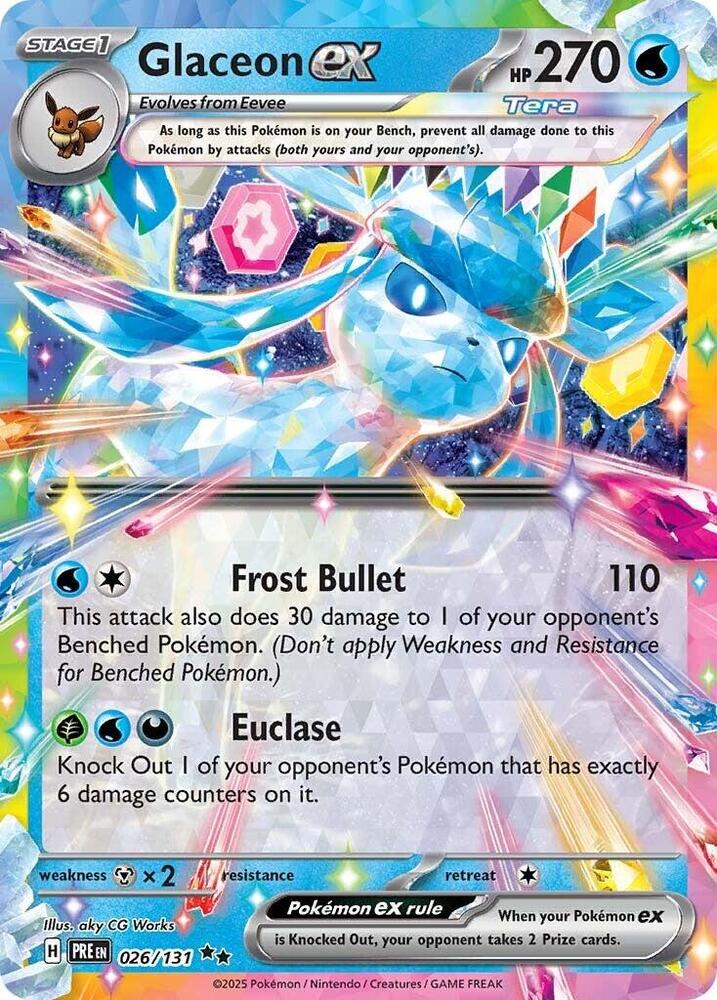 Glaceon ex (026/131) [Scarlet & Violet: Prismatic Evolutions] | Exor Games Bridgewater