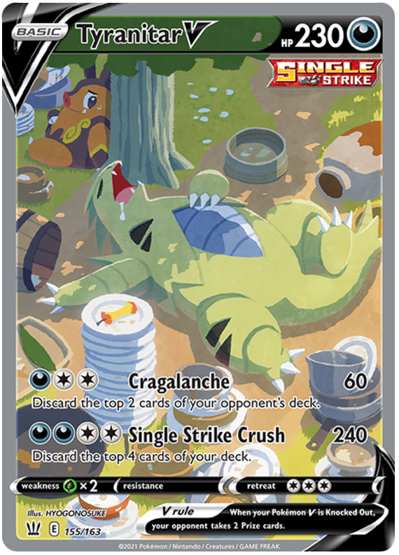 Tyranitar V (155/163) [Sword & Shield: Battle Styles] | Exor Games Bridgewater