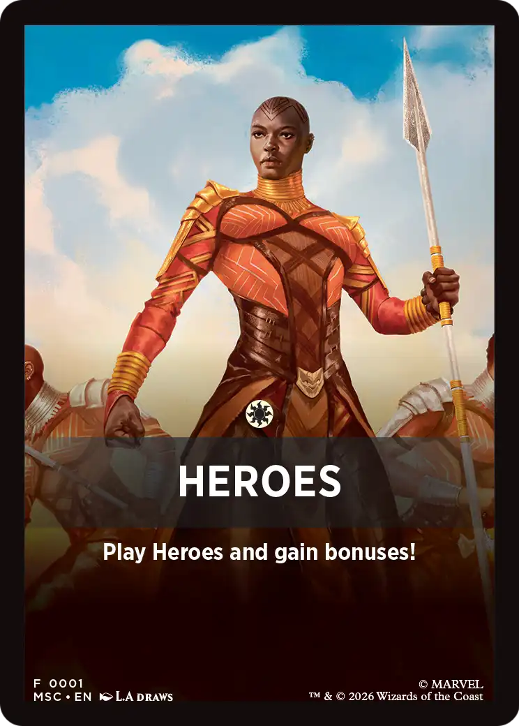 Heroes Theme Card [Marvel Super Heroes Commander] | Exor Games Bridgewater