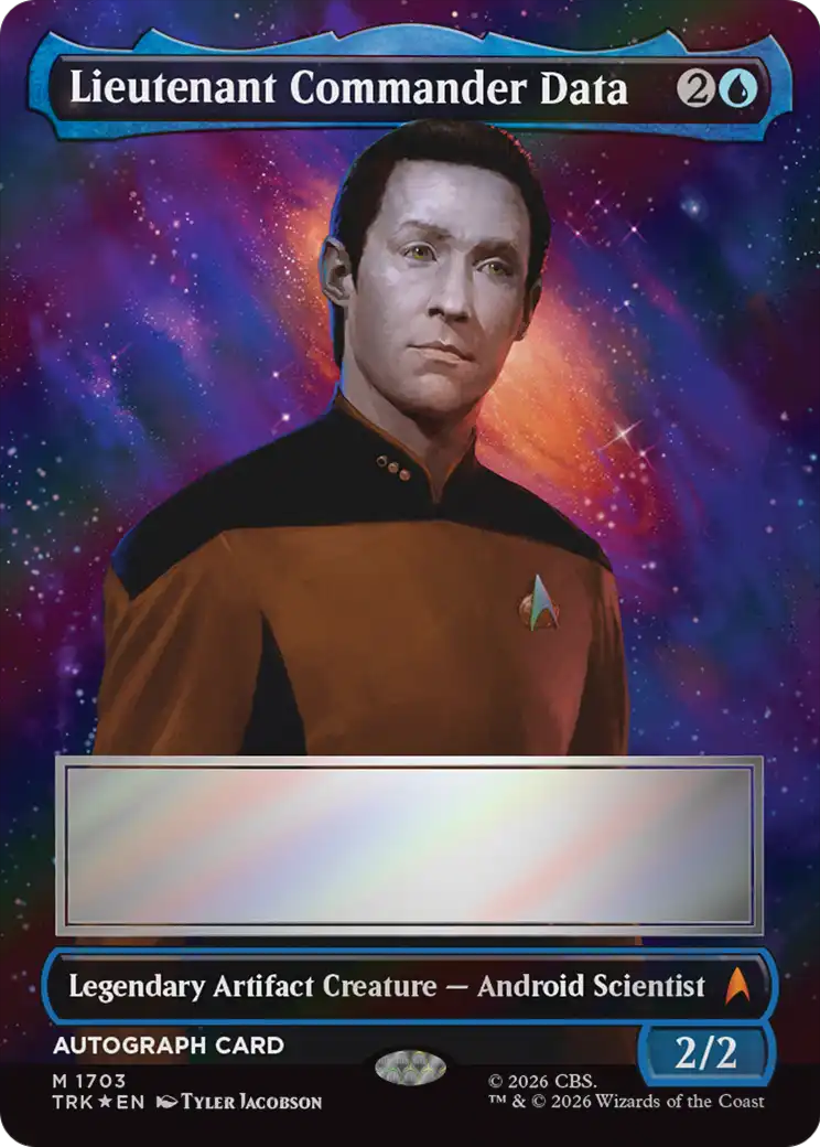 Lieutenant Commander Data (Borderless) (Signed) [Star Trek] | Exor Games Bridgewater