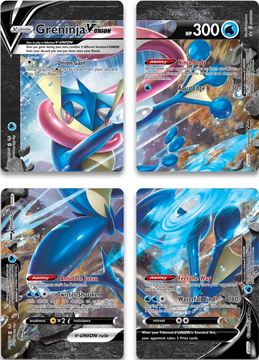 Greninja V-Union (Set of 4) [Sword & Shield: Black Star Promos] | Exor Games Bridgewater