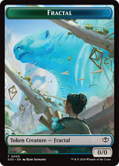Boar // Fractal (0005) Double-Sided Token [Secrets of Strixhaven Commander Tokens] | Exor Games Bridgewater