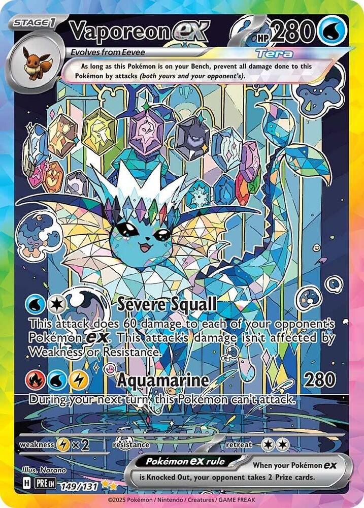 Vaporeon ex (149/131) [Scarlet & Violet: Prismatic Evolutions] | Exor Games Bridgewater