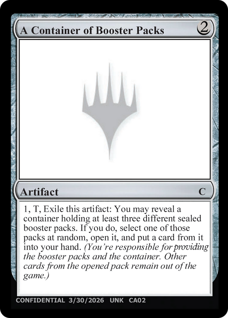 A Container of Booster Packs [Unknown Event] | Exor Games Bridgewater