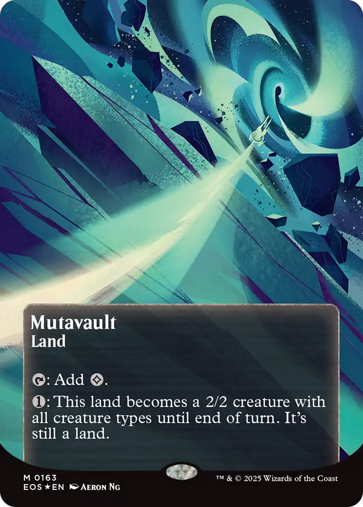 Mutavault (0163) (Borderless) (Galaxy Foil) [Edge of Eternities: Stellar Sights] | Exor Games Bridgewater