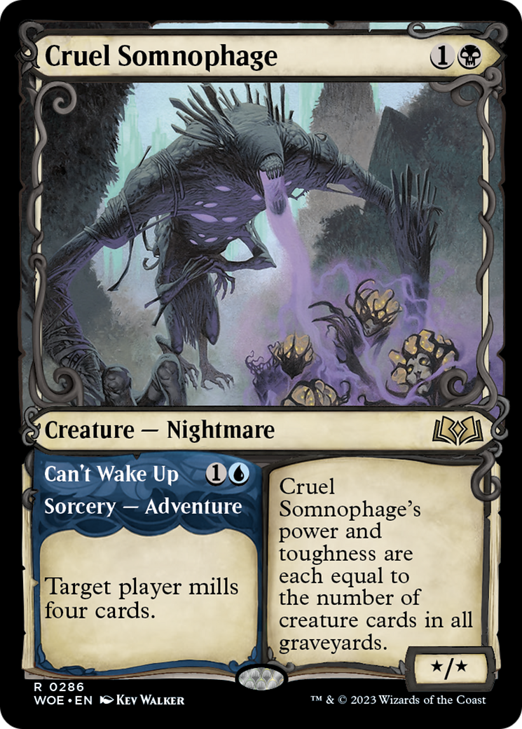 Cruel Somnophage // Can't Wake Up (Showcase) [Wilds of Eldraine] | Exor Games Bridgewater