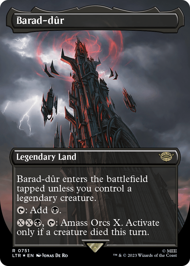 Barad-dur (0751) (Borderless) (Surge Foil) [The Lord of the Rings: Tales of Middle-Earth] | Exor Games Bridgewater