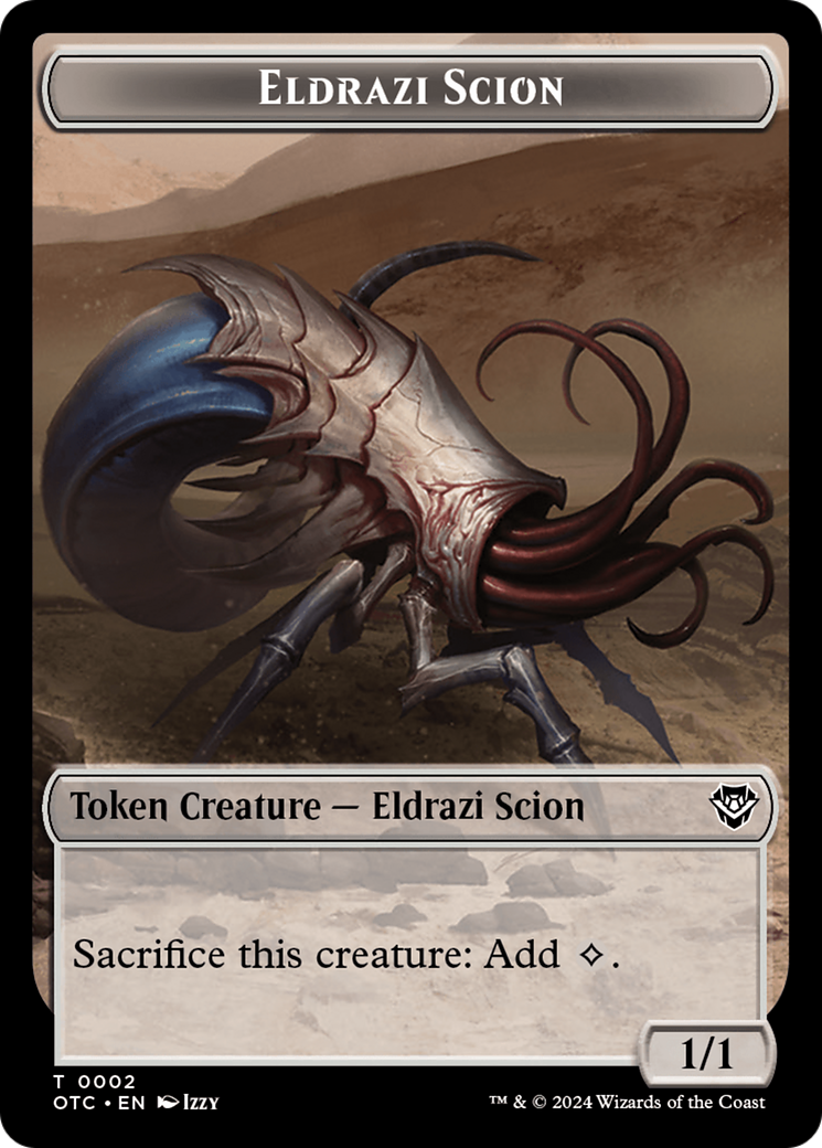 Eldrazi Scion // Treasure Double-Sided Token [Outlaws of Thunder Junction Commander Tokens] | Exor Games Bridgewater