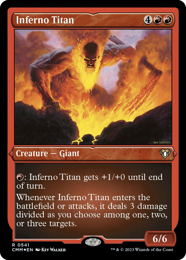 Inferno Titan (Foil Etched) [Commander Masters] | Exor Games Bridgewater