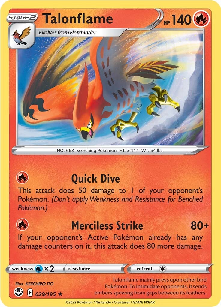 Talonflame (029/195) [Sword & Shield: Silver Tempest] | Exor Games Bridgewater