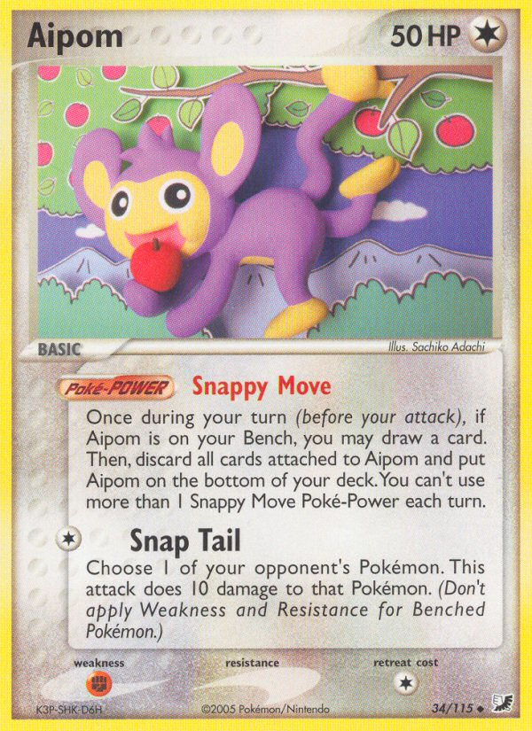 Aipom (34/115) [EX: Unseen Forces] | Exor Games Bridgewater