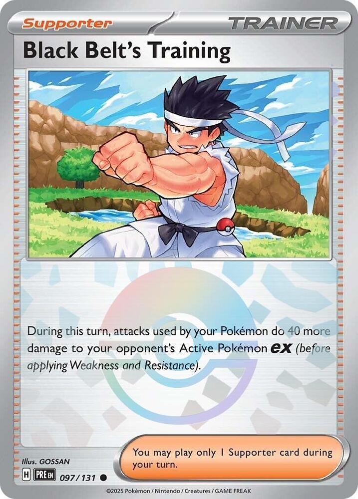 Black Belt's Training (097/131) (Poke Ball Pattern) [Scarlet & Violet: Prismatic Evolutions] | Exor Games Bridgewater